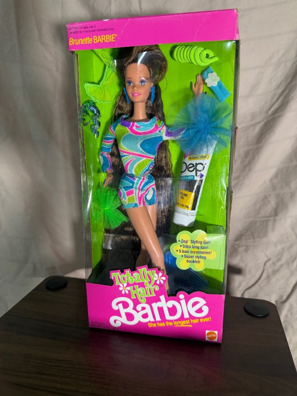Vintage Totally Hair Brunette Barbie (1991) – New in Box